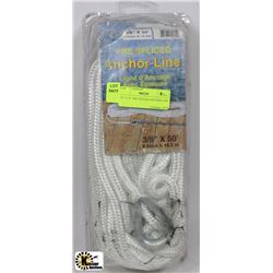 3/8" X 50' PRE SPLICED ANCHOR LINE
