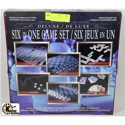 NEW LIMITED EDITION 6 IN 1 GAME SET CHESS, CHECKER