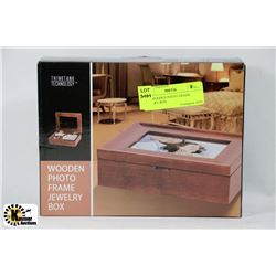 NEW WOODEN PHOTO FRAME JEWELRY BOX