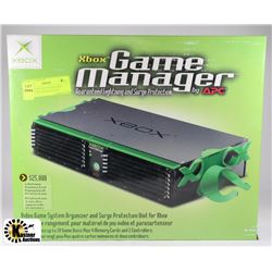 XBOX GAME MANAGER VIDEO GAME SYSTEM ORGANIZER
