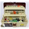 Image 1 : PLANO TACKLE BOX WITH HOOKS & ACCESSORIES