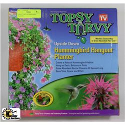 TOPSY TURVY HUMMING BIRD PLANTER