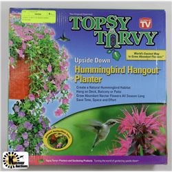 TOPSY TURVY HUMMING BIRD PLANTER