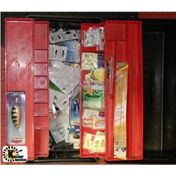 MASTERCRAFT TACKLE BOX WITH HOOKS & ACCESSORIES