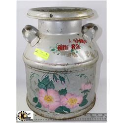 DECORATIVE PAINTED CREAM CAN