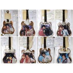 LOT OF 8 ELVIS GUITAR SHAPE COLLECTIBLE PLATES
