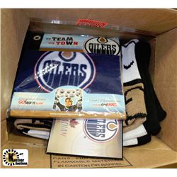 OILERS SCARF, BLANKET, EDMONTON PETROLEUM GOLF