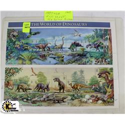 1997 WORLD OF DINOSAURS USA FULL SHEET 15X32 CENT