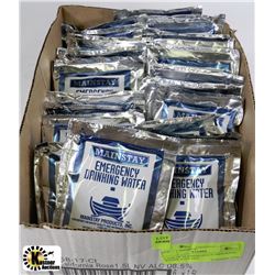 CASE OF 28 EMERGENCY DRINKING WATER POUCHES