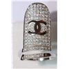 Image 1 : #6-STERLING SILVER CUBIC ZIRCONIA NAIL RING