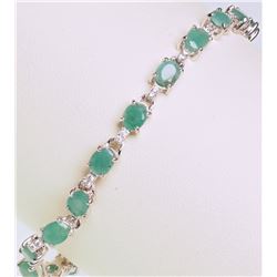 #9-.925 SILVER EMERALD (4.75CT) BRACELET