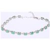 Image 2 : #9-.925 SILVER EMERALD (4.75CT) BRACELET