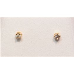 #15-14KT GOLD WHITE SAPPHIRE (0.15CT) EARRINGS