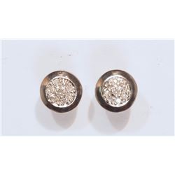 #19-.926 SILVER DIAMOND EARRINGS W/COA