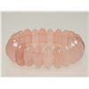 Image 1 : #20-GENUINE ROSE QUARTZ FLEXIBLE SIZE BRACELET