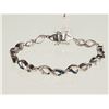 Image 1 : #22-.925 SILVER DIAMOND BRACELET W/COA