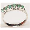 Image 2 : #23-STERLING SILVER EMERALD STONE RING W/COA
