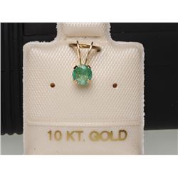 #24-14KT GENUINE  EMERALD (0.25CT) PENDANT