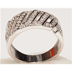 #25-STERLING SILVER CUBIC ZIRCONIA  RING