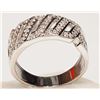 Image 1 : #25-STERLING SILVER CUBIC ZIRCONIA  RING