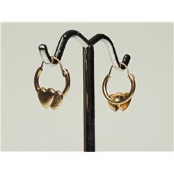 #26-14KT GOLD HEART EARRINGS