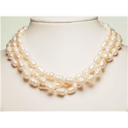 #28-FRESHWATER  PEARL ENDLESS NECKLACE  (48'' LONG )