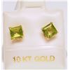 Image 1 : #37-10KT GOLD PERIDOT (1.22CT) EARRINGS