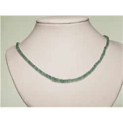 #42-14KT GOLD CLASP EMERALD NECKLACE W/COA