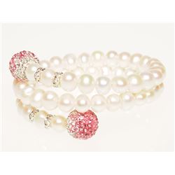 #48-NATURAL FRESHWATER PEARL BRACELET