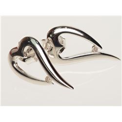 #49-STERLING SILVER RHODUIM PLATED DIAMOND