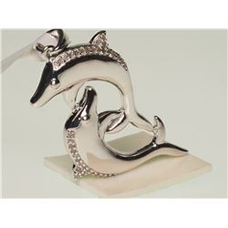 #50-.925 SILVER DIAMOND PENDANT W/COA