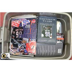 TOTE OF HOCKEY BOOKS GRETZKY, HOWE AND ETC