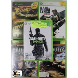 LOT OF 2 XBOX 360 GAMES & 3 XBOX GAMES