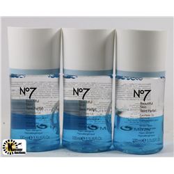 LOT OF 3- NO.7 EYE MAKE-UP REMOVER 100ML EACH