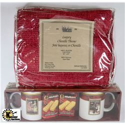 LUXURY CHENILLE THROW & WALKERS GIFT SET