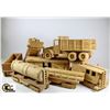 Image 1 : LOT OF 7PCS WOODEN TRAIN SET AND DUMP TRUCK