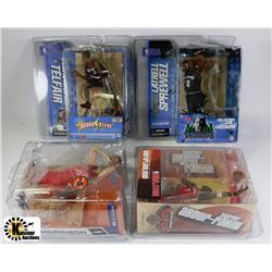 FLAT WITH FOUR NBA SPORTS FIGURINES