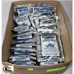 BOX OF EMERGENCY DRINKING WATER PACKS