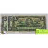Image 1 : A) 3PCS 1937 ONE DOLLAR NOTES