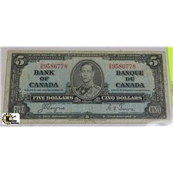 G) 1PC 1937 FIVE DOLLAR NOTE COYNE TOWERS