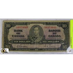 H) 1 PC 1937 TEN DOLLAR NOTE COYNE TOWERS