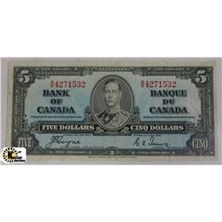 R) 1 PC 1937 FIVE DOLLAR NOTE COYNE TOWERS