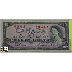 K) 1 PC 1954 TEN DOLLAR NOTE