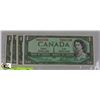 Image 1 : N) 4 PCS 1954 ONE DOLLAR NOTES