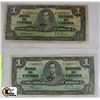 Image 1 : P) 2PCS 1937 ONE DOLLAR NOTE COYNE TOWERS&GORDON