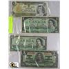 Image 1 : C) 4PCS 1937 TO 1973 ONE DOLLAR NOTES