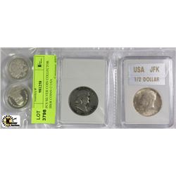 U) 2 PCS SILVER COIN COLLECTOR MEMBER COINS+2 USA