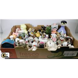 FLAT OF SALT AND PEPPER SHAKERS AND MORE