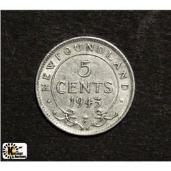 1943 NEWFOUNDLAND SMALL NICKEL