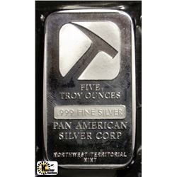 FIVE OUNCE SILVER BAR